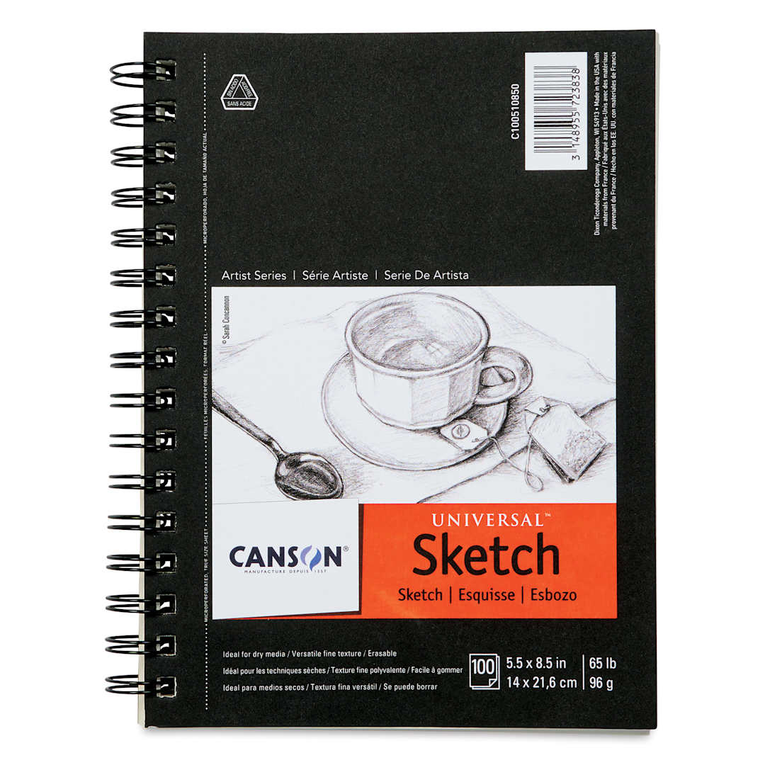 Open in modal - Canson Universal Sketch Pad - 5-1/2" x 8-1/2", front cover