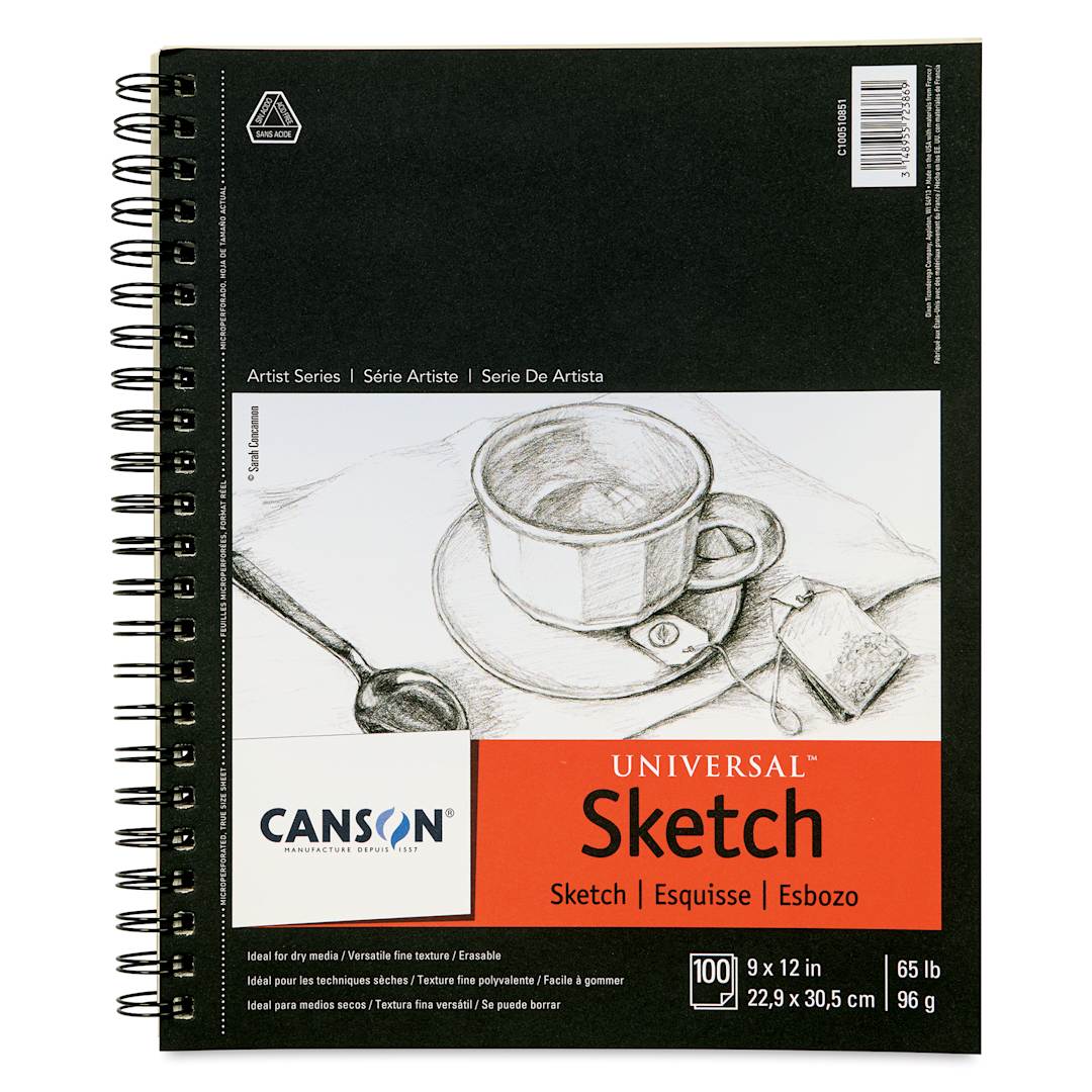 Open in modal - Canson Universal Sketch Pad - 9" x 12", front cover
