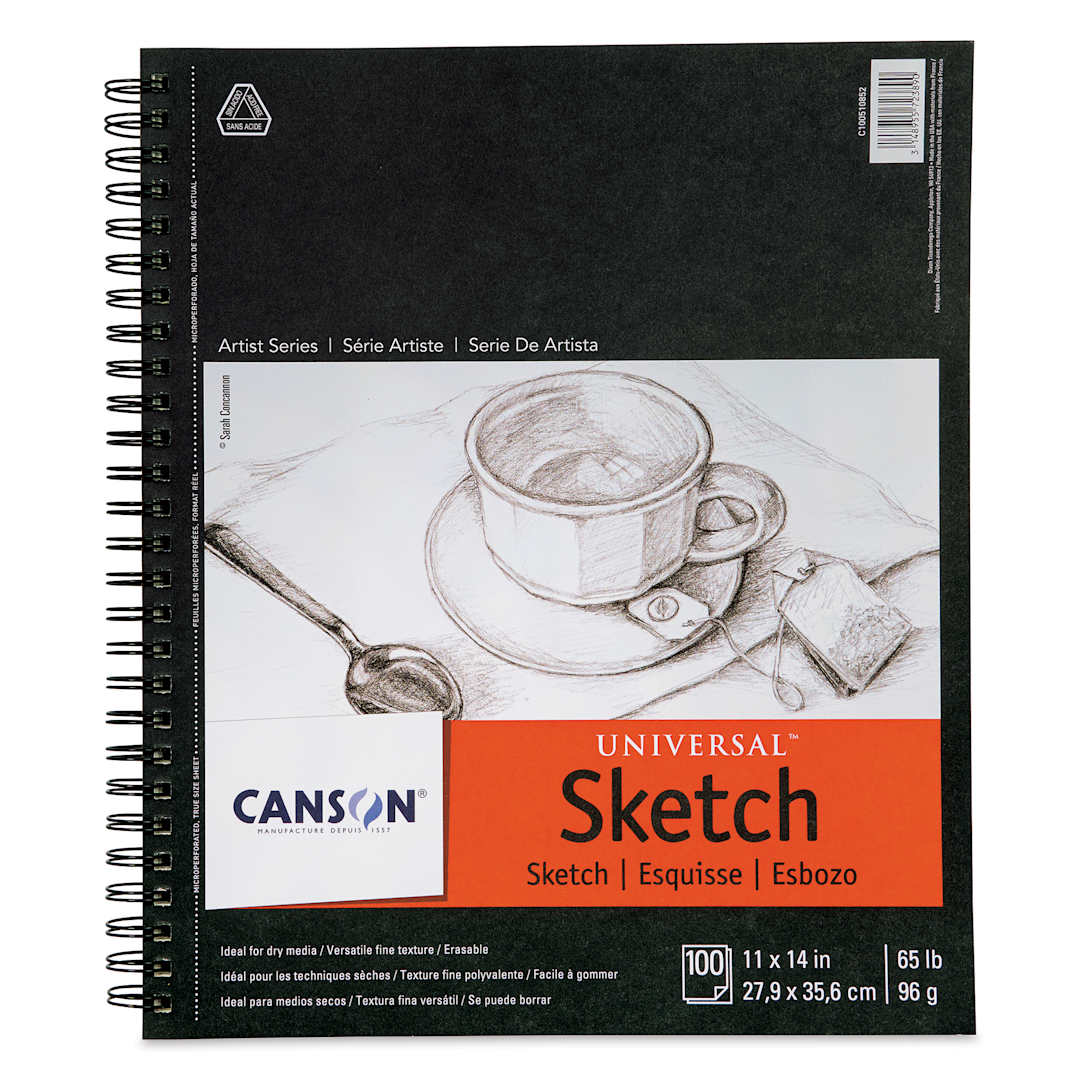Open in modal - Canson Universal Sketch Pad - 11" x 14", front cover