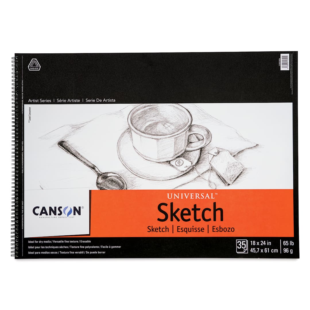 Open in modal - Canson Universal Sketch Pad - 18" x 24", front cover