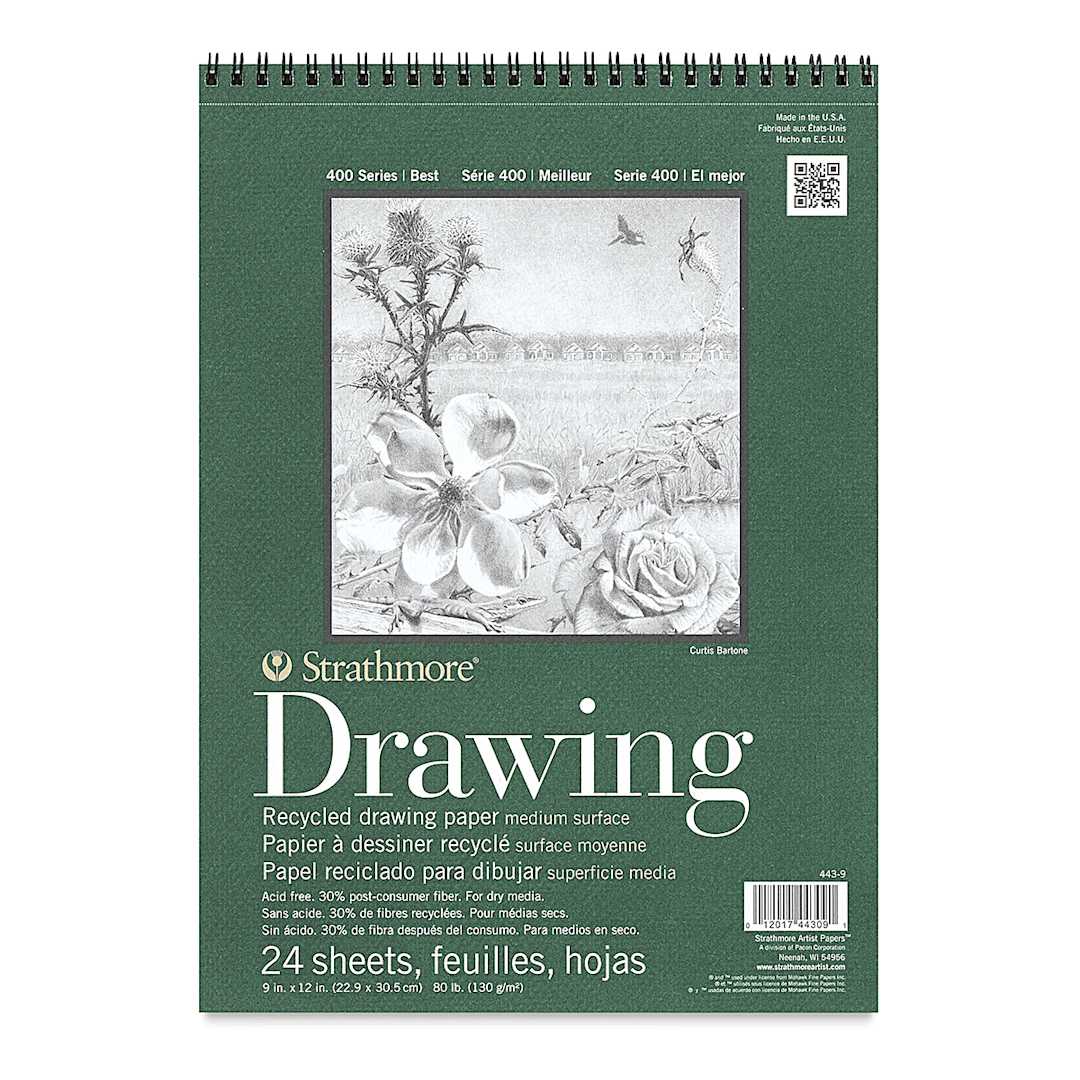 Open in modal - Strathmore 400 Series Recycled Drawing Pad - 12" x 9", Front Cover