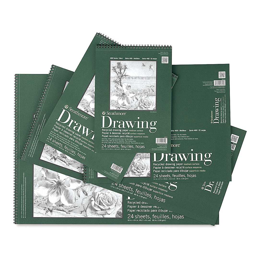 Open in modal - Strathmore 400 Series Recycled Paper Drawing Pads, Assorted Sizes