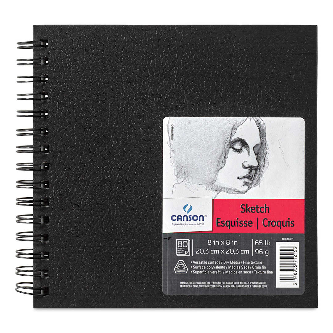 Open in modal - Canson Universal Hardcover Sketchbook - 8" x 8", 80 Sheets, front cover
