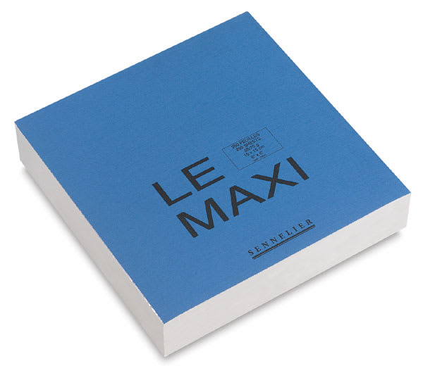 Open in modal - Sennelier Le Maxi Block Sketch Pads - Angled Top view of 250 sheet pad
