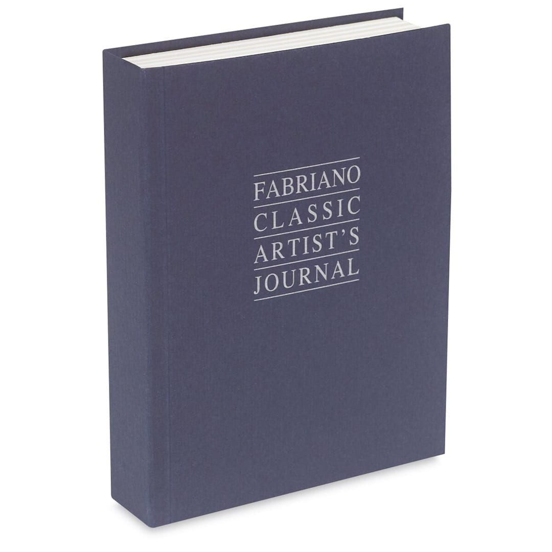 Open in modal - Fabriano Classic Artist's Journal - 8-1/2" x 6-1/2", Blue Cover, Cream/White Sheets
