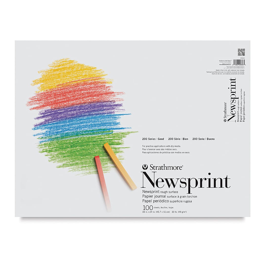 Open in modal - Strathmore Newsprint Pad - 18" x 24", 100 Sheets