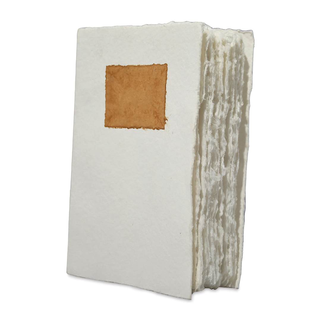 Open in modal - Lamali Codex Soft Cover Handmade Journal - 5-9/10" x 8-3/10", White Cotton