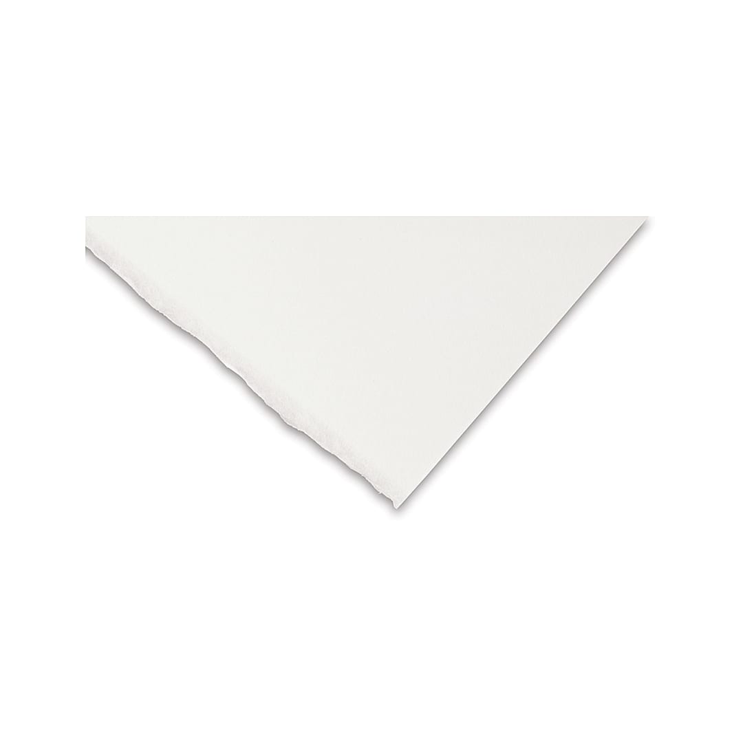 Open in modal - Arches Platine Paper - Closeup of Deckle edge, showing texture and color