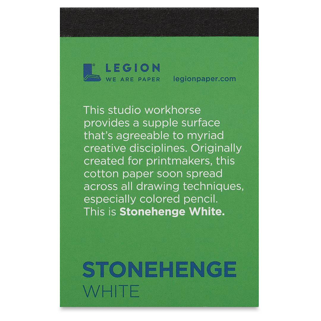 Open in modal - Legion Stonehenge Drawing Paper Pad - 2-1/2" x 3-3/4", White, 15 Sheets