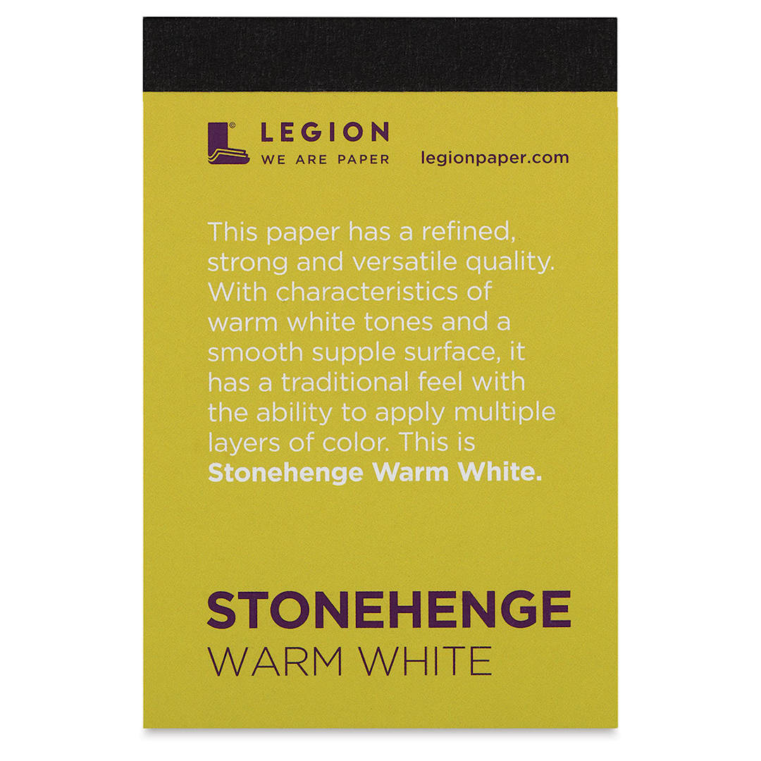 Open in modal - Legion Stonehenge Drawing Paper Pad - 2-1/2" x 3-3/4", Warm White, 15 Sheets