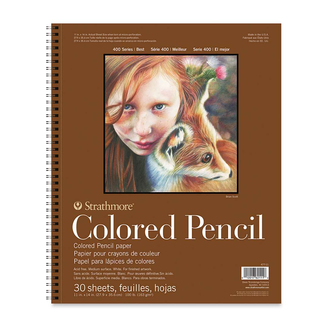 Open in modal - Strathmore 400 Series Colored Pencil Pad - 14" x 11", 30 Sheets, 100 lb