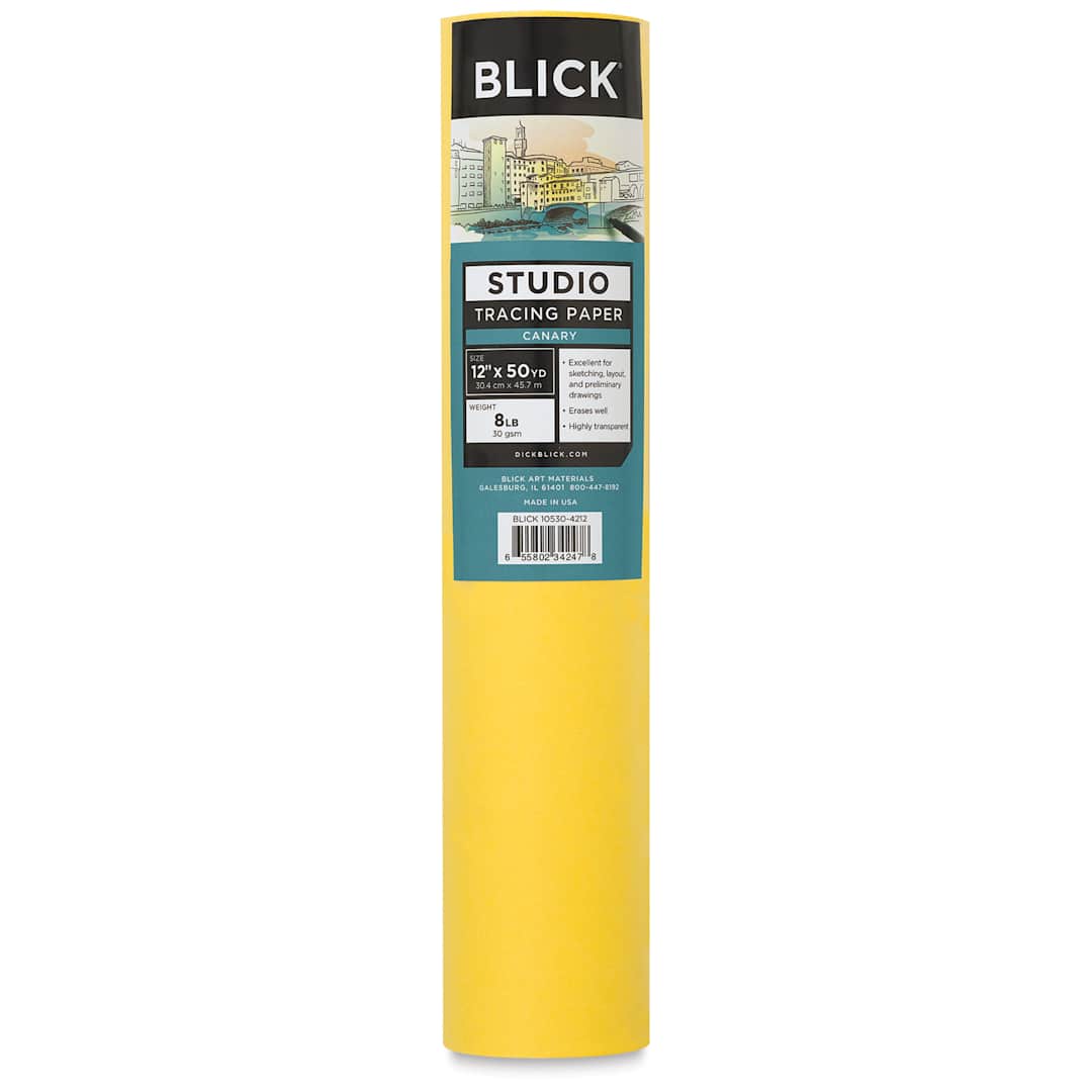 Open in modal - Blick Studio Tracing Paper Roll - 12" x 50 yds, Canary