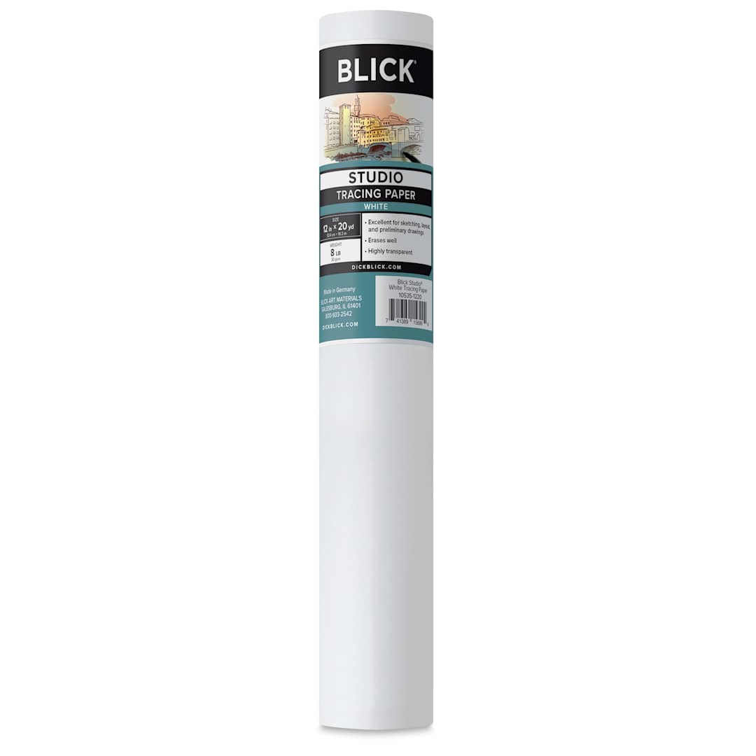 Open in modal - Blick Studio Tracing Paper Roll - 12" x 20 yds, White
