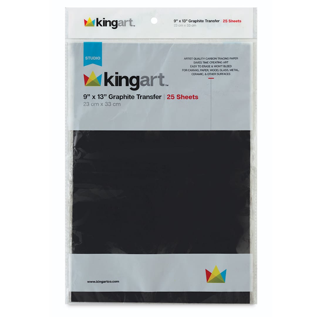 Open in modal - Kingart Graphite Transfer Paper - 25 Sheets, 9'' x 13'' (Outside of Packaging)