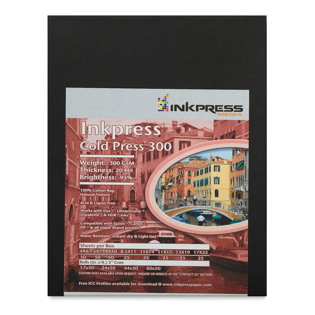 Open in modal - Inkpress Cold Press 300 Paper - Top cover of 25 sheet pad