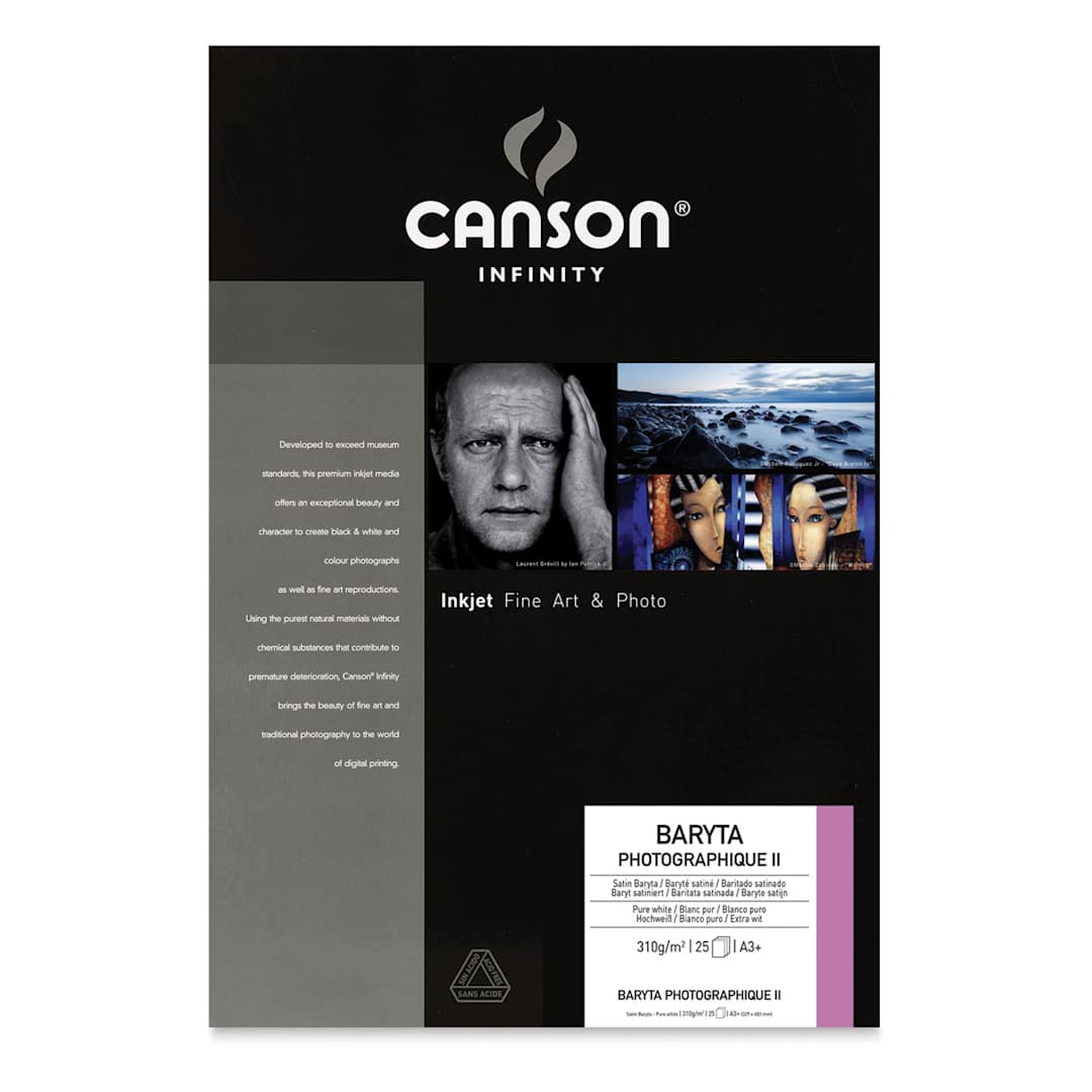 Open in modal - Canson Infinity Baryta Photographique II Inkjet Paper - 13" x 19", 25 Sheets