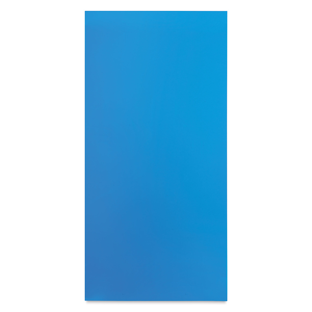 Open in modal - Evergreen Transparent Colored Polystyrene Sheets - Blue, 6" x 12", 0.010" Thick, Pkg of 2