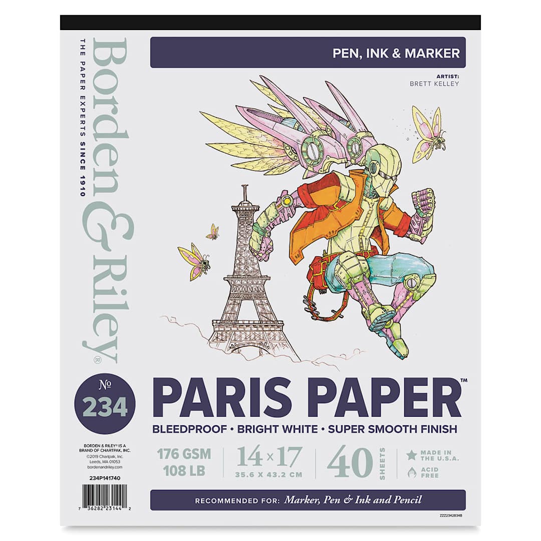 Open in modal - Borden & Riley Paris Paper Sketch Pad - 14" x 17", front cover