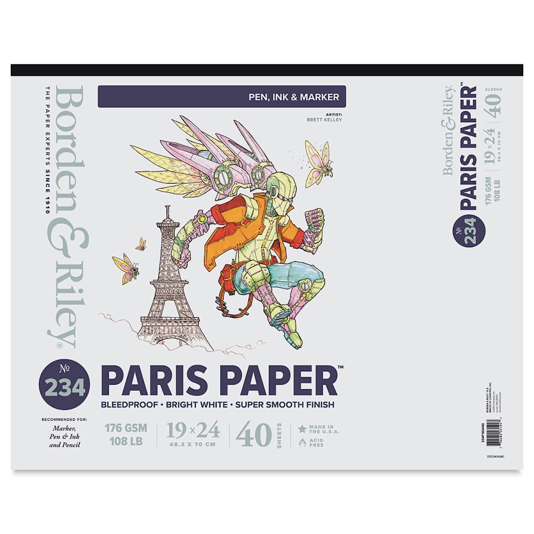 Open in modal - Borden & Riley Paris Paper Sketch Pad - 19" x 24", front cover