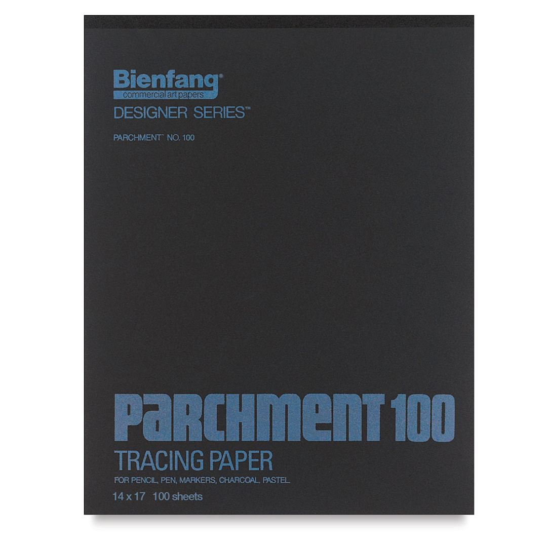 Open in modal - Bienfang Parchment 100 Tracing Paper Pad - 14" x 17", front of the cover