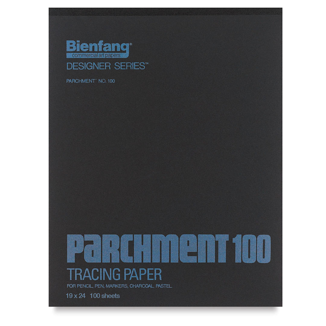 Open in modal - Bienfang Parchment 100 Tracing Paper Pad - 19" x 24", front of the cover