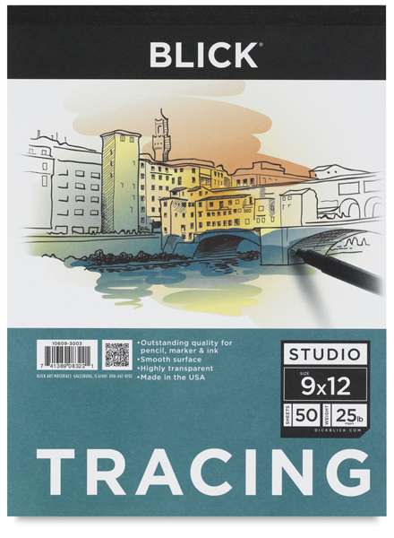 Open in modal - Blick Studio Tracing Paper Pad - 9 x 12, 50 Sheets