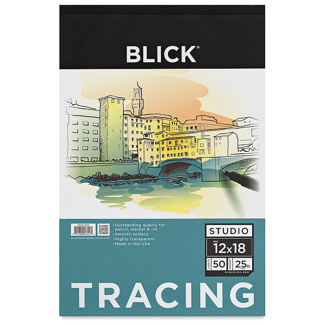 Open in modal - Blick Studio Tracing Paper Pad - 12" x 18", 50 Sheets