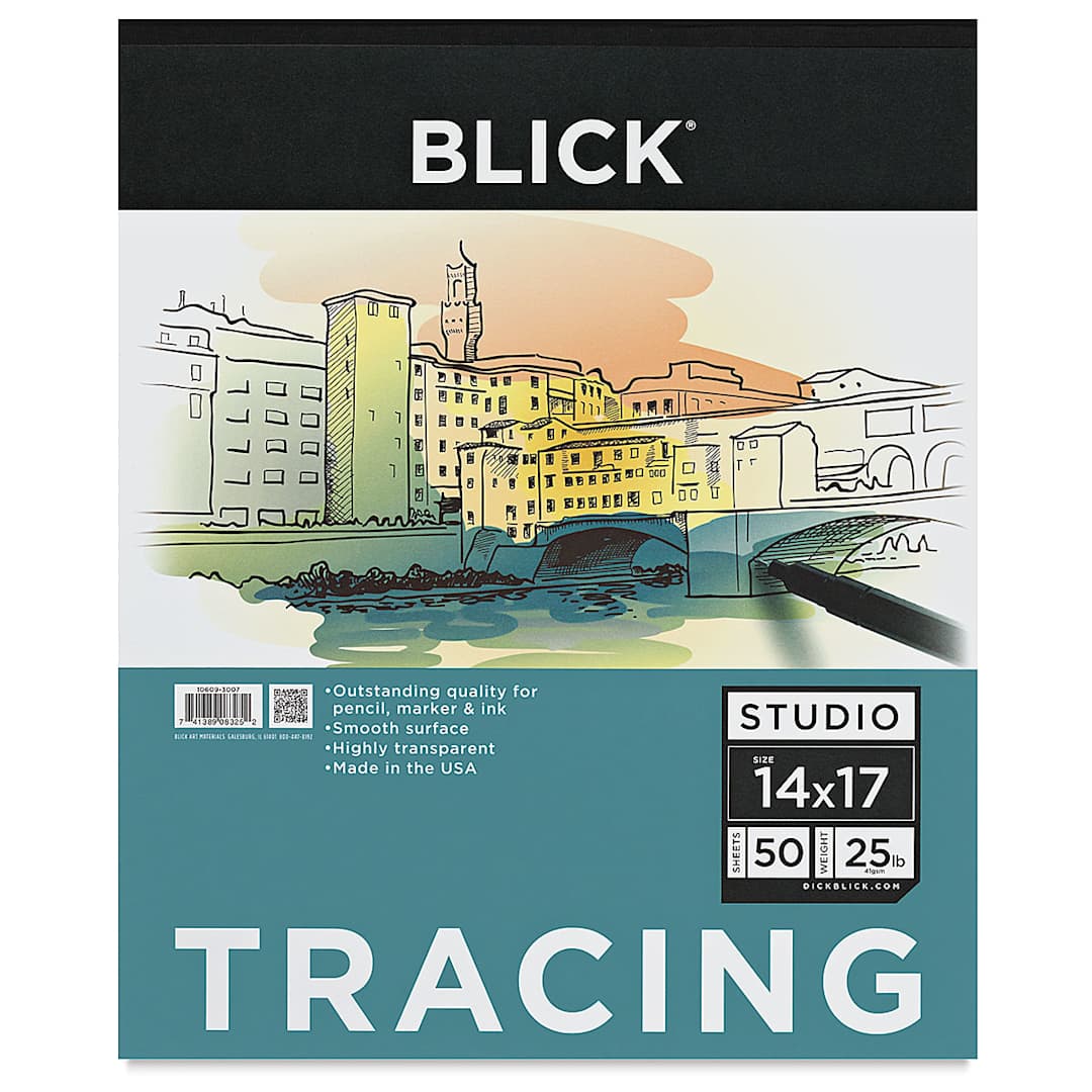 Open in modal - Blick Studio Tracing Paper Pad - 14" x 17", 50 Sheets