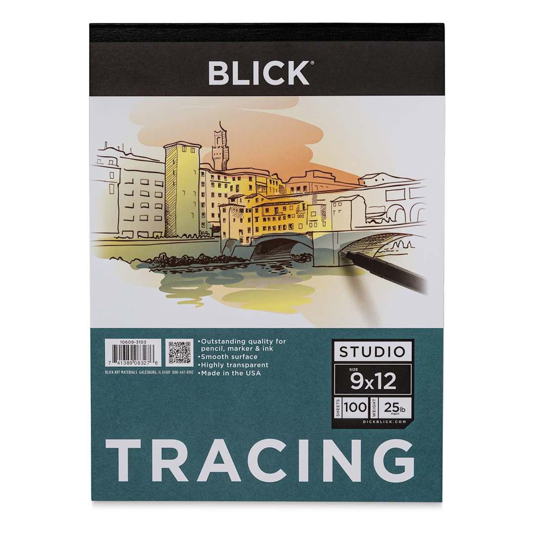 Open in modal - Blick Studio Tracing Paper Pad - 9" x 12", 100 Sheets