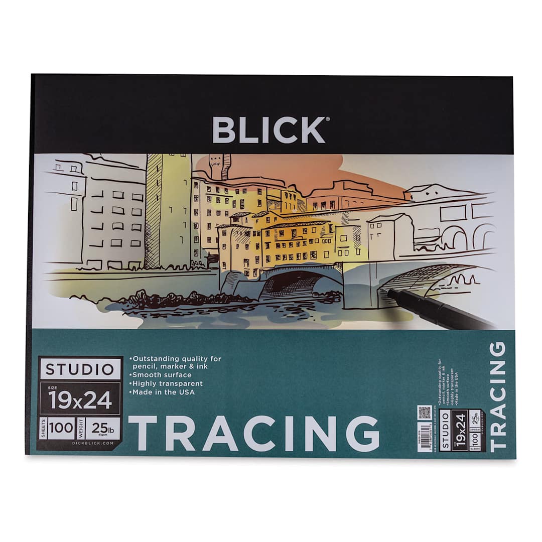 Open in modal - Blick Studio Tracing Paper Pad - 19" x 24", 100 Sheets