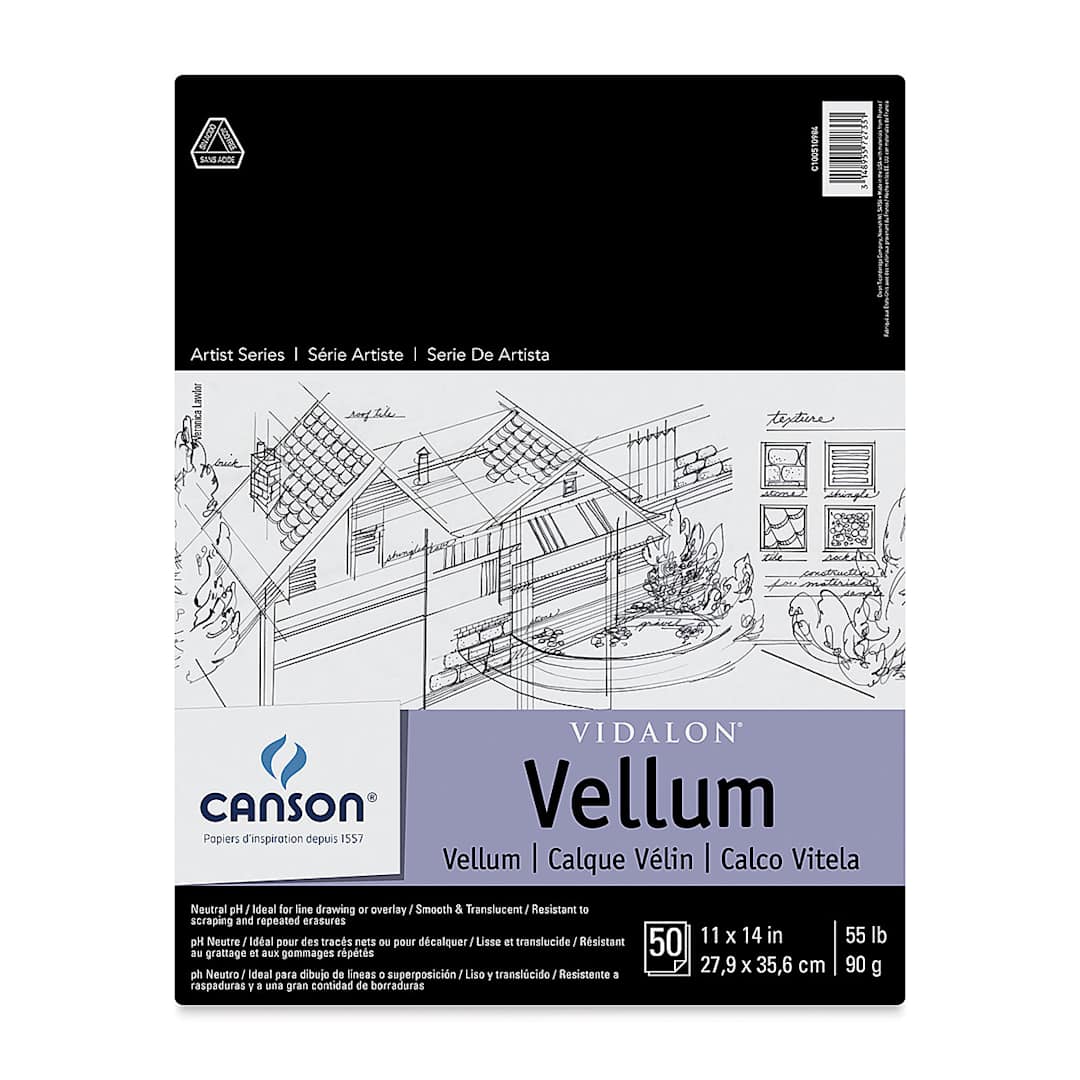 Open in modal - Canson Vidalon Vellum - 11" x 14", 50 Sheets