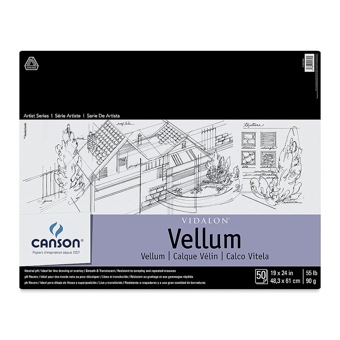 Open in modal - Canson Vidalon Vellum - 19" x 24", 50 Sheets