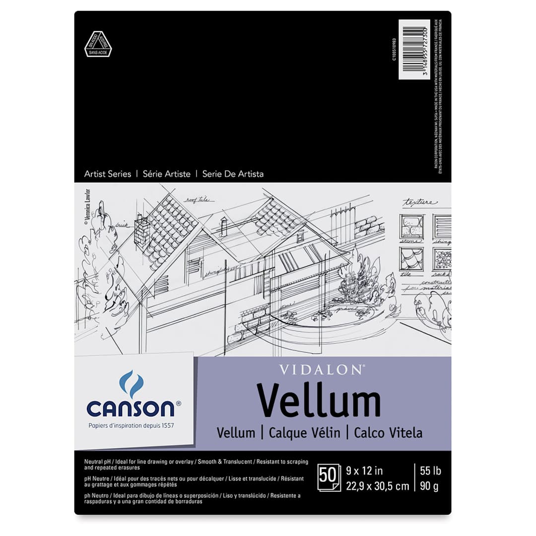 Open in modal - Canson Vidalon Vellum - 9" x 12, 50 Sheets