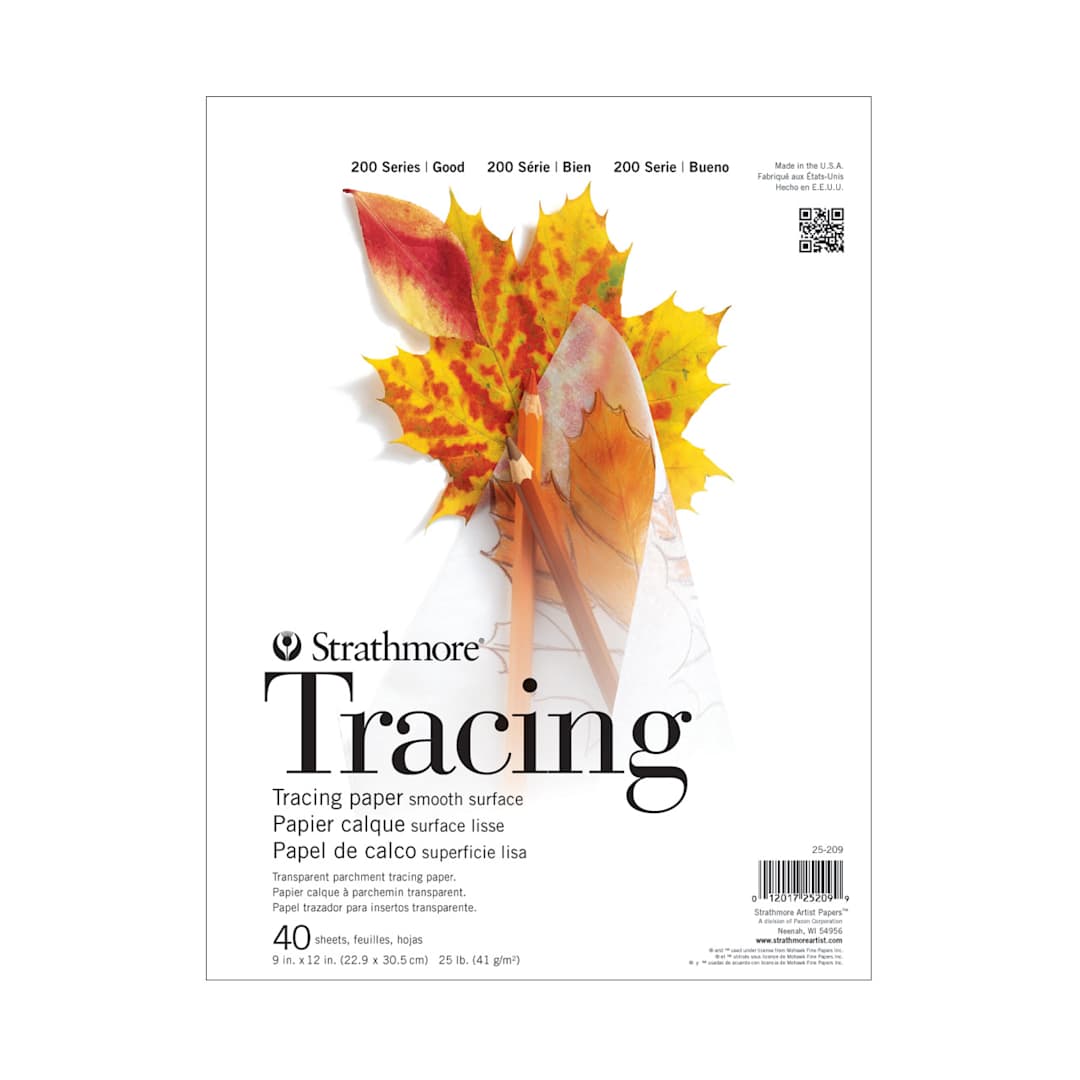 Open in modal - Strathmore Tracing Paper Pad, 200 Series, 9" x 12", 25 lb (41 gsm), 40 Sheets