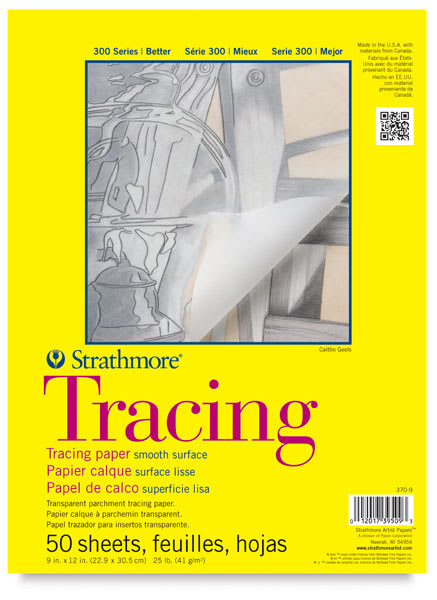 Open in modal - Strathmore 300 Series Tracing Paper - Tracing Paper Pad, 50 Sheets 9"x12"