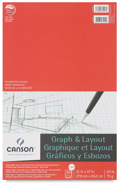 Open in modal - Graph Pad, 4" &times; 4" Grid, 40 Sheets