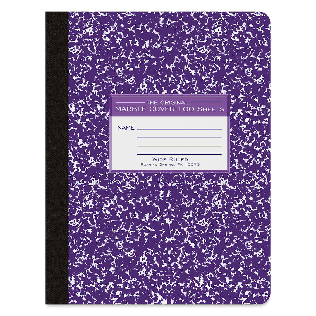 Open in modal - Roaring Spring Composition Notebook - 9-3/4" x 7-1/2", Ruled, Purple