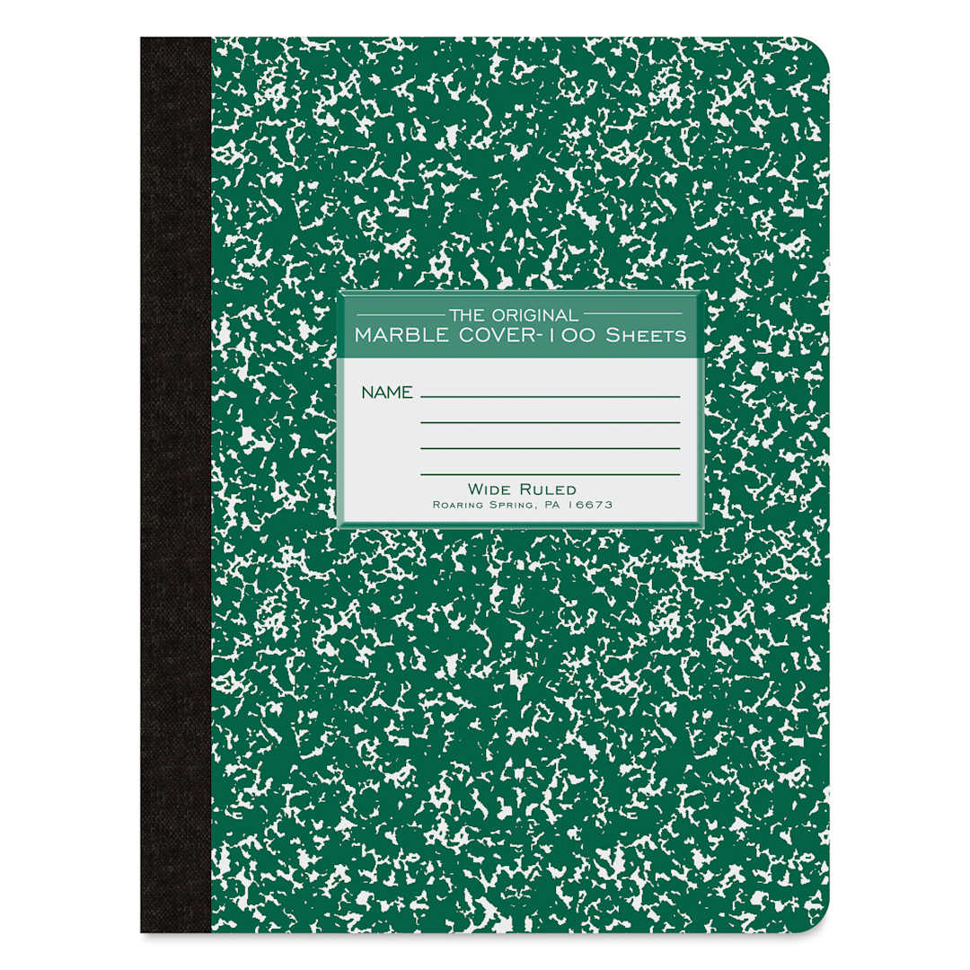Open in modal - Roaring Spring Composition Notebook - 9-3/4" x 7-1/2", Ruled, Green