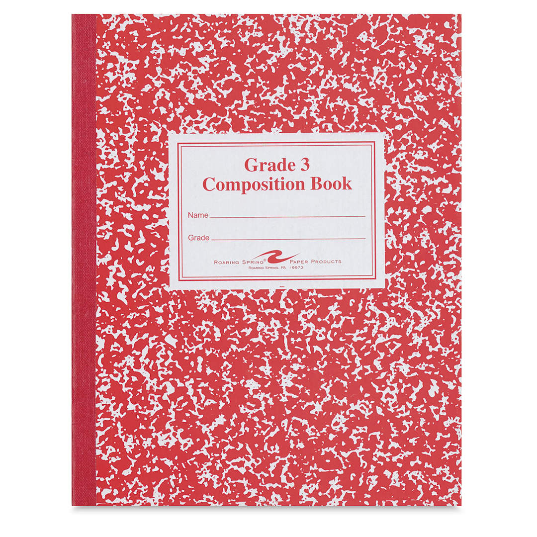Open in modal - Primary Composition Notebooks - Front cover of 3d Grade level notebook
