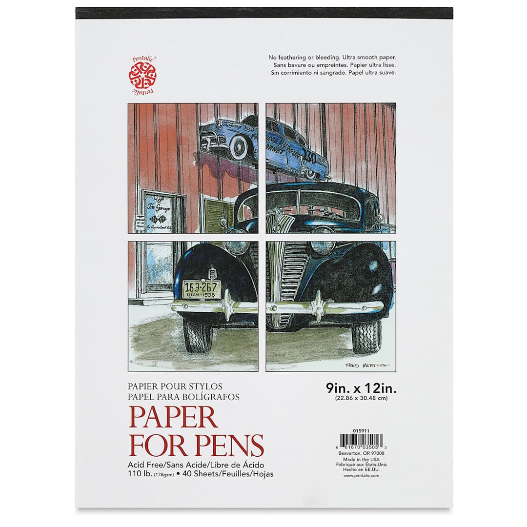 Open in modal - Pentalic Paper For Pens Pad - 9'' x 12'', 40 Sheets