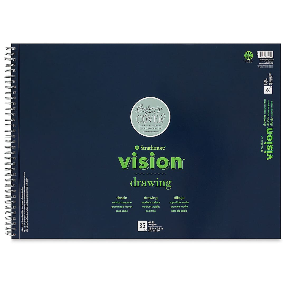 Open in modal - Strathmore Vision Drawing Pad - 18" x 24", 35 Sheets, 64 lb (104 gsm)