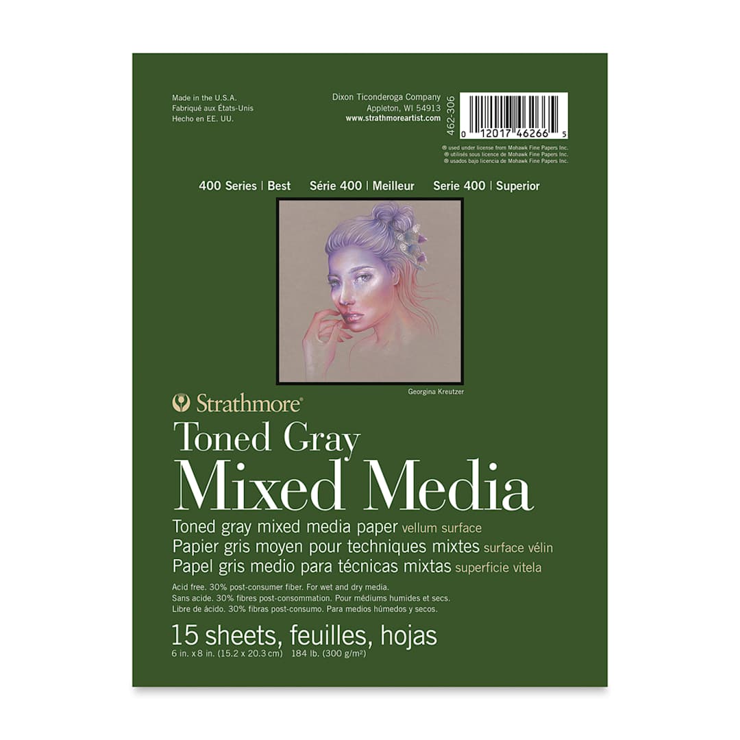 Open in modal - Strathmore 400 Series Toned Mixed Media Pad - Gray, 6" x 8"