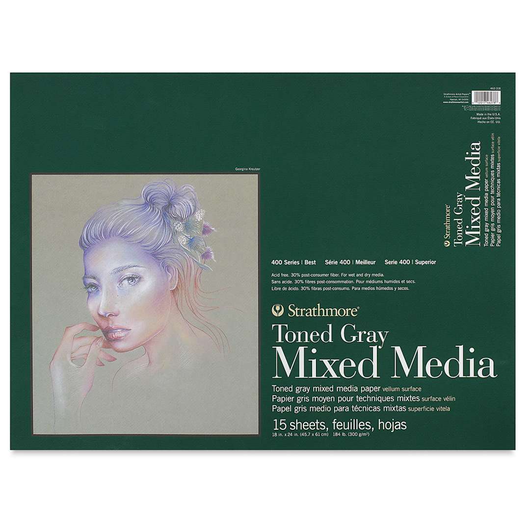 Open in modal - Strathmore 400 Series Toned Mixed Media Pad - Gray, 18" x 24"