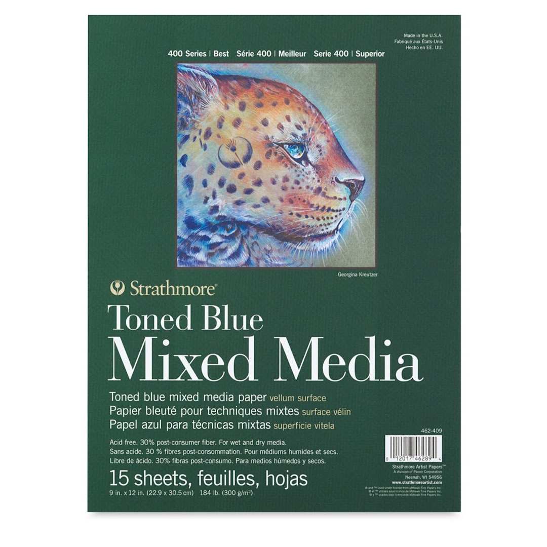 Open in modal - Strathmore 400 Series Toned Mixed Media Pad - Blue, 9" x 12"