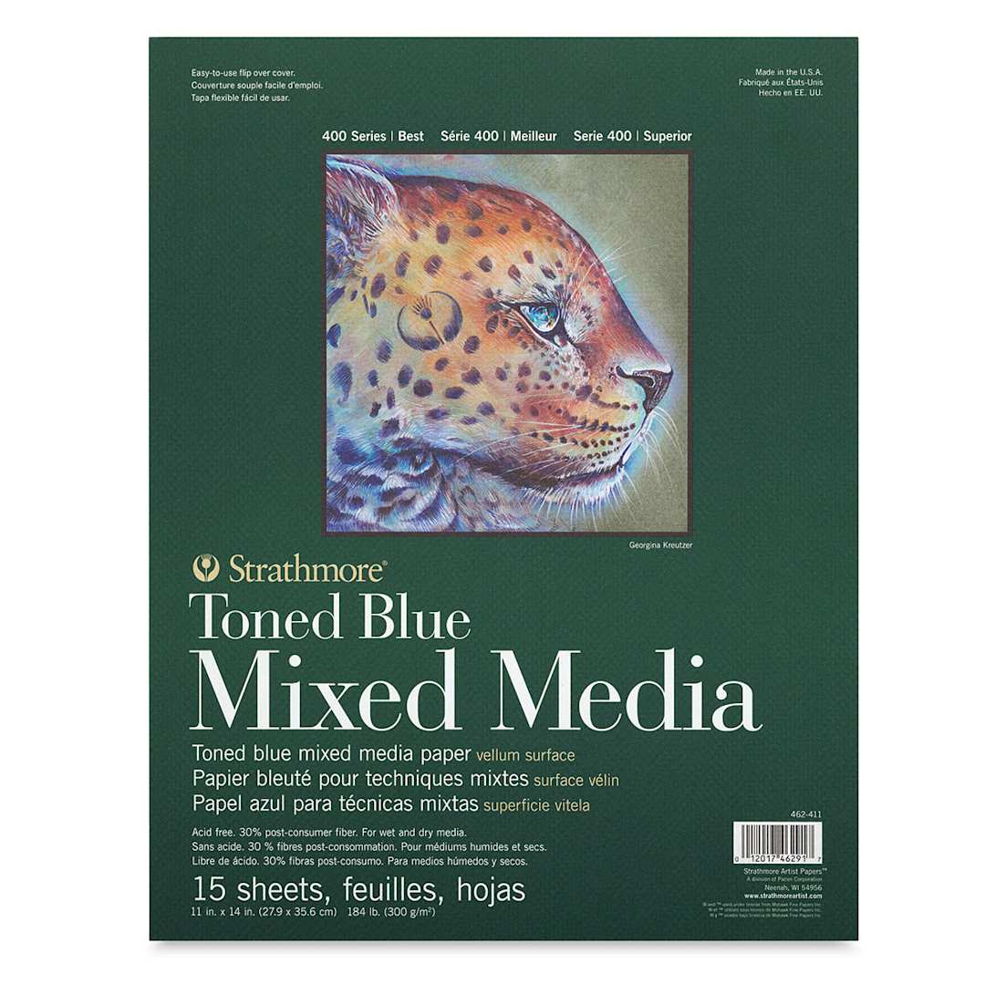Open in modal - Strathmore 400 Series Toned Mixed Media Pad - Blue, 11'' x 14''