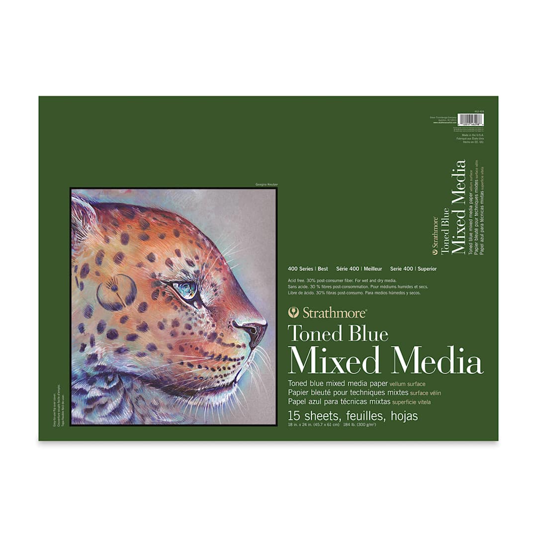 Open in modal - Strathmore 400 Series Toned Mixed Media Pad - Blue, 18" x 24"