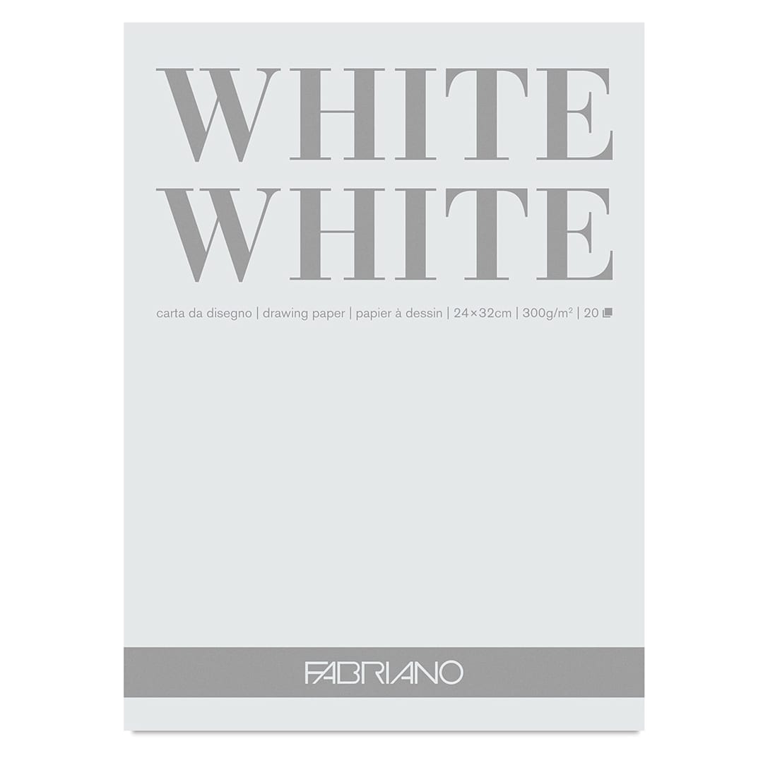 Open in modal - Fabriano Black Black and White White Pads - Top view of White White Pad
