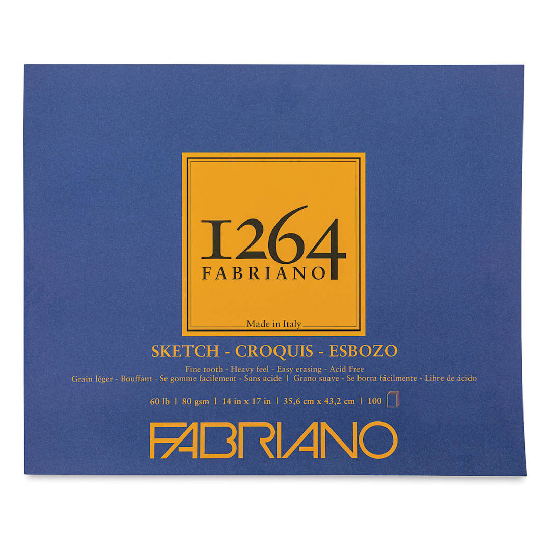 Open in modal - Fabriano 1264 Sketch Pad, 14" x 17", Glue Bound, 100 Sheets, Landscape