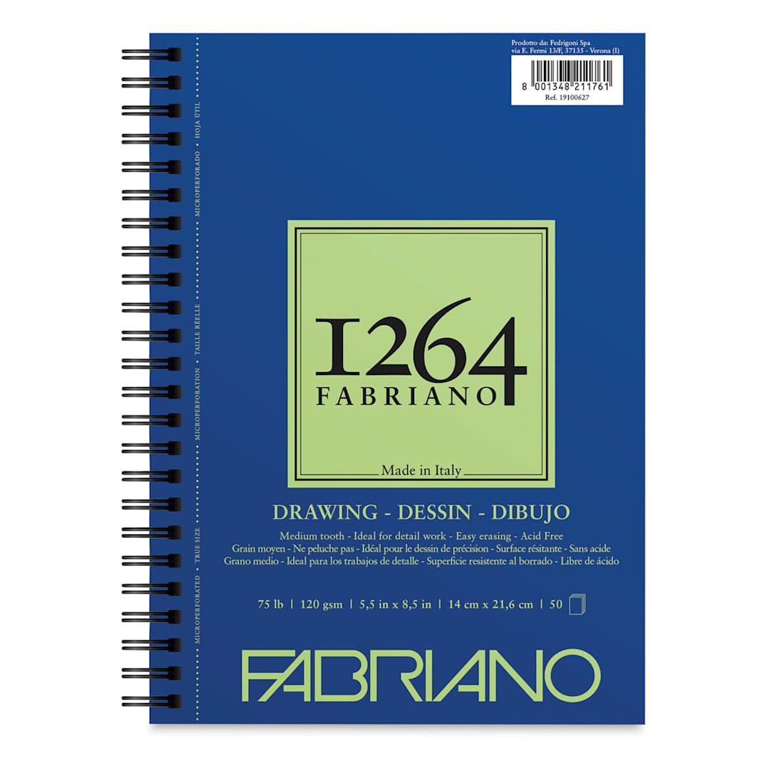 Open in modal - Fabriano 1264 Drawing Pad - 5-1/2" x 8-1/2", 50 Sheets