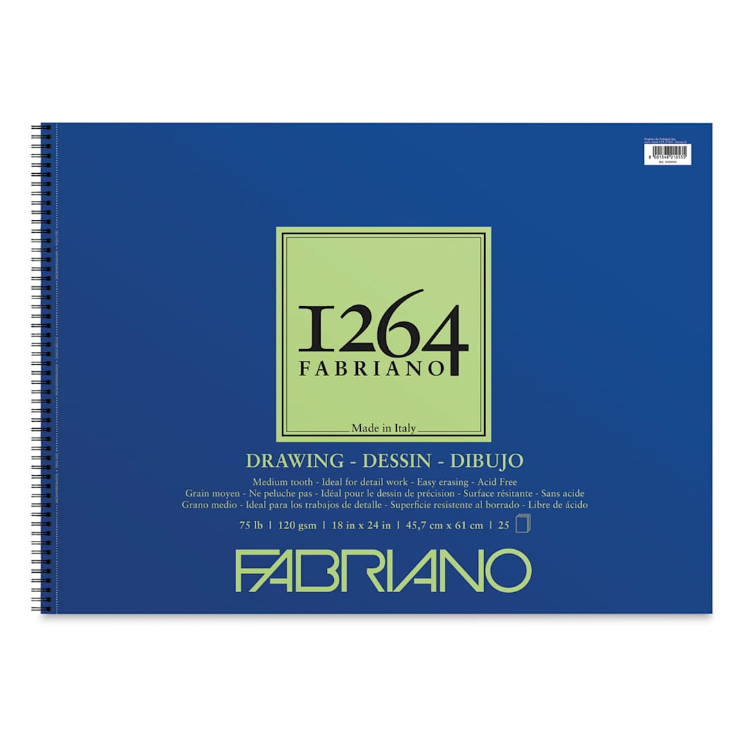 Open in modal - Fabriano 1264 Drawing Pad - 18" x 24", 25 Sheets